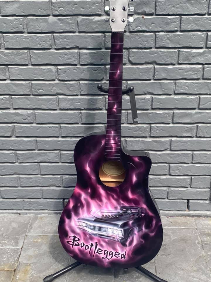 BootLegged Painted Guitar